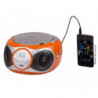 Stereo Portatile Boombox CD AUX-IN Trevi CD 512 Arancio