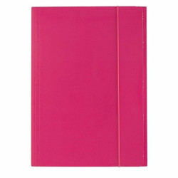 CARTELLINA A 3 LEMBI CON ELASTICO 25X35CM - FUCSIA