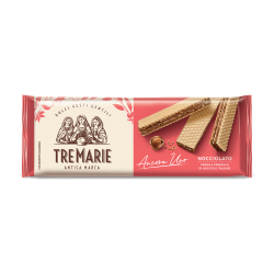 TRE MARIE ANCORA UNO WAFER NOCCIOLATO CON CREMA E GRANELLA DI NOCCIOLE ITALIANE 140 GR.