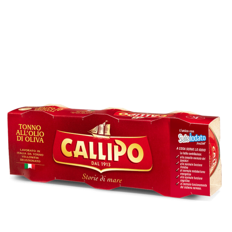 CALLIPO TONNO ALL'OLIO DI OLIVA 3X80 GR.