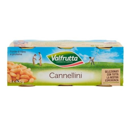 VALFRUTTA FAGIOLI CANNELLINI IN LATTA 3X400 GR.