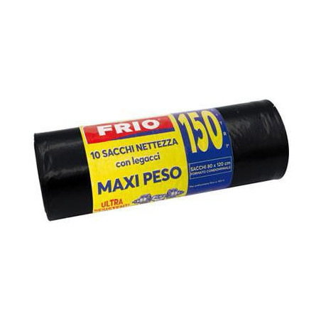 FRIO MAXI PESO 10 SACCHI NETTEZZA CON LEGACCI 80X120 CM.