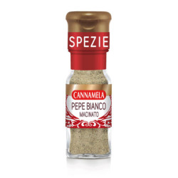 CANNAMELA PEPE BIANCO MACINATO IN VETRO 28 GR.