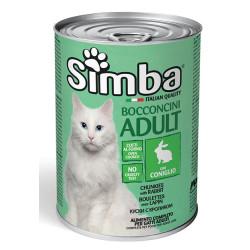 SIMBA CAT BOCCONCINI PER GATTI ADULTI CON CONIGLIO IN LATTINA 415 GR.