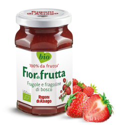 RIGONI DI ASIAGO MARMELLATA BIO DI FRAGOLE E FRAGOLINE DI BOSCO 250 GR.