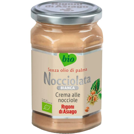 RIGONI DI ASIAGO NOCCIOLATA BIANCA CREMA SPALMABILE ALLE NOCCIOLE BIO 250 GR.