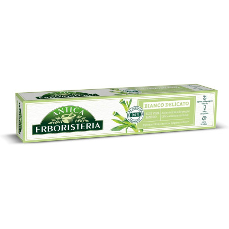 ANTICA ERBORISTERIA DENTIFRICIO BIANCO DELICATO CON ALOE VERA E BAMBOO 75 ML.