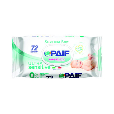 PAIF SALVIETTINE BABY ULTRA SENSITIVE CONFEZIONE DA 72