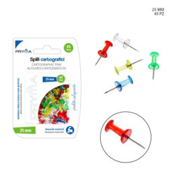 SPILLI CARTOGRAFICI TRASLUCIDI 2.5CM - 45 PEZZI