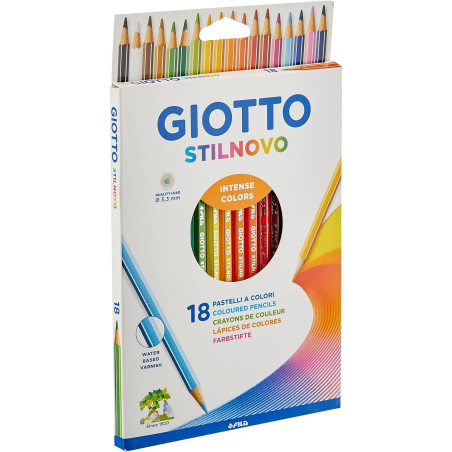 GIOTTO PASTELLI STILNOVO - 18 MATITE COLORATE