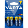 VARTA PILE ALCALINE STILO AA - BLISTER DA 4 BATTERIE