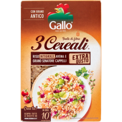 GALLO RISO INTEGRALE AI 3 CEREALI 400 GR.