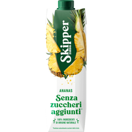 SKIPPER ZUEGG SUCCO DI FRUTTA ALL'ANANAS SENZA ZUCCHERI AGGIUNTI 1 LT.