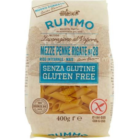 RUMMO MEZZE PENNE RIGATE N°28 SENZA GLUTINE 400 GR.