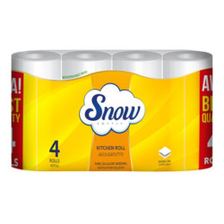 SNOW ASCIUGATUTTO 2 VELI - 4 ROTOLI DA CUCINA