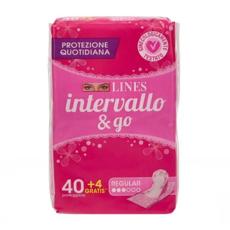 LINES INTERVALLO & GO PROTEGGISLIP REGULAR 40+4 GRATIS