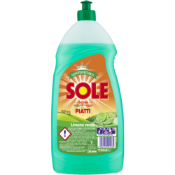 SOLE DETERSIVO PER PIATTI SUPER SGRASSANTE AL LIMONE VERDE 1100 ML.