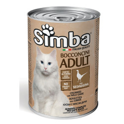 SIMBA CAT BOCCONCINI PER GATTI ADULTI CON SELVAGGINA IN LATTINA 415 GR.