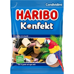 HARIBO CARAMELLE GOMMOSE KONFEKT GUSTO COCCO E LIQUIRIZIA IN BUSTA 175 GR.