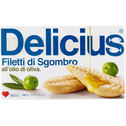 DELICIUS FILETTI DI SGOMBRO ALL'OLIO DI OLIVA 125 GR.