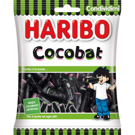 HARIBO CARAMELLE GOMMOSE RIPIENE COCOBAT GUSTO LIQUIRIZIA IN BUSTA 175 GR.