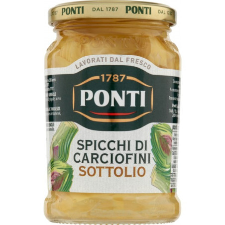 PONTI SPICCHI DI CARCIOFINI SOTTOLIO LAVORATI DAL FRESCO 280 GR.