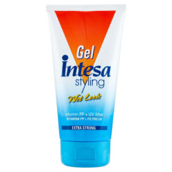 INTESA STYLING GEL PER CAPELLI  EXTRA STRONG WET LOOK CON VITAMINA PP E FILTRO UV 150 ML.