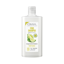 OMIA FISIO SHAMPOO ECOBIOLOGICO AL BERGAMOTTO DI CALABRIA SHAMPOO PURIFICANTE PER CAPELLI GRASSI 0% SILICONI 200 ML.