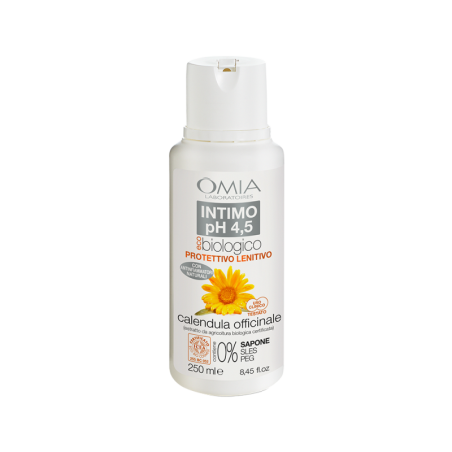 OMIA DETERGENTE INTIMO PH 4,5 ECO BIOLOGICO PROTETTIVO LENITIVO CON CALENDULA OFFICINALE 0% SAPONE 250 ML.