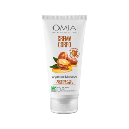 OMIA CREMA CORPO ALL'OLIO DI ARGAN DEL MAROCCO NUTRIENTE E RASSODANTE 0% SILICONI 200 ML.