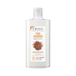 OMIA FISIO SHAMPOO ECOBIOLOGICO ALL'OLIO DI SEMI DI LINO LISCIANTE PER CAPELLI CRESPI E RIBELLI 0% SILICONI 200 ML.