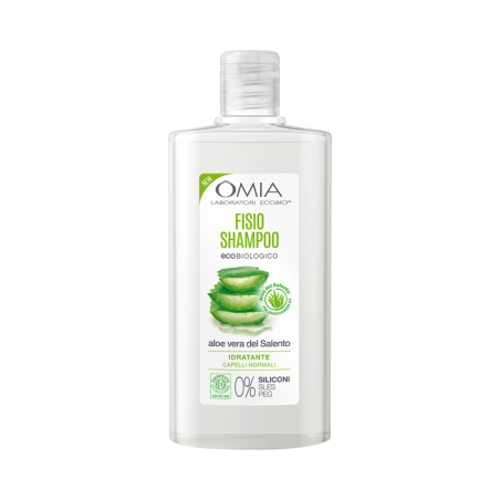 OMIA FISIO SHAMPOO ECOBIOLOGICO ALL'ALOE VERA DEL SALENTO IDRATANTE PER CAPELLI NORMALI 0% SILICONI 200 ML.