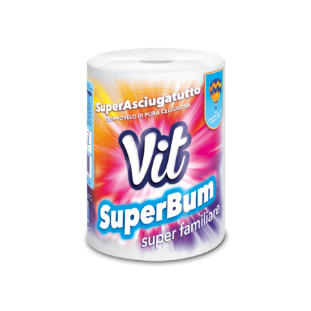 VIT SUPERBUM SUPER ASCIUGATUTTO DOPPIOVELO DI PURA CELLULOSA A 2 VELI