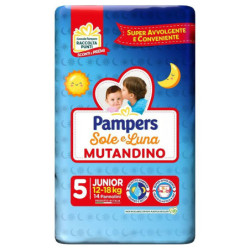 PAMPERS SOLE & LUNA MUTANDINO TGL 5 JUNIOR (12/18 KG) - 14 PANNOLINI