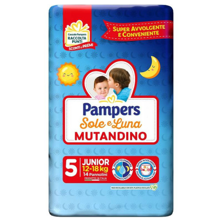 PAMPERS SOLE & LUNA MUTANDINO TGL 5 JUNIOR (12/18 KG) - 14 PANNOLINI