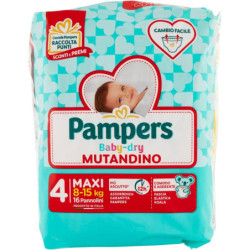 PAMPERS BABY DRY MUTANDINO TGL 4 MAXI (8/15 KG) - 16 PANNOLINI