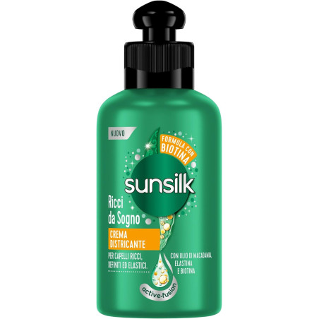 SUNSILK RICCI DA SOGNO CREMA DISTRICANTE PER CAPELLI RICCI, DEFINITI ED ELASTICI CON OLIO DI MACADAMIA E BIOTINA 200 ML.