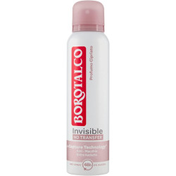 BOROTALCO INVISIBLE ROSA DEODORANTE SPRAY ANTI-MACCHIE PROFUMO CIPRIATO PROTEZIONE 48H 0% ALCOL 150 ML.