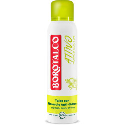 BOROTALCO ATTIVO GIALLO DEODORANTE SPRAY AL PROFUMO DI CEDRO E LIME PROTEZIONE 48H 0% ALCOOL 150 ML.