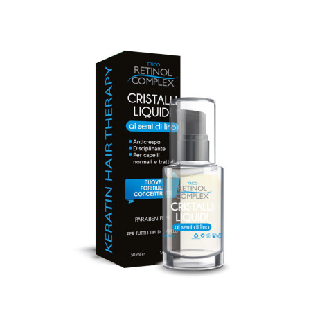 RETINOL COMPLEX CRISTALLI LIQUIDI AI SEMI DI LINO PER TUTTI I TIPI DI CAPELLI 50 ML.