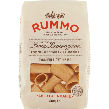 RUMMO LE LEGGENDARIE PACCHERI RIGATI N°150 500 GR.