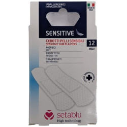 SETABLU SENSITIVE CEROTTI IPOALLERGENICI PER PELLI SENSIBILI - CONFEZIONE DA 12 CEROTTI MEDI 7x2 CM.