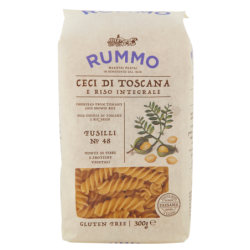 RUMMO FUSILLI N°48 AI CECI DI TOSCANA E RISO INTEGRALE SENZA GLUTINE 300 GR.