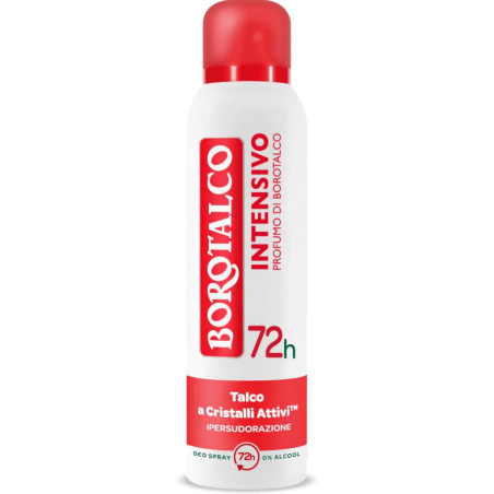 BOROTALCO INTENSIVO DEODORANTE SPRAY IPERSUDORAZIONE PROTEZIONE 72H 0% ALCOOL 150 ML.