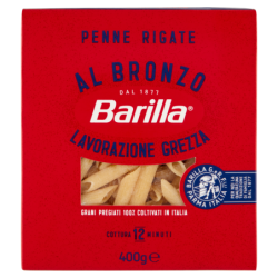 BARILLA PENNE RIGATE AL BRONZO LAVORAZIONE GREZZA 400 GR.