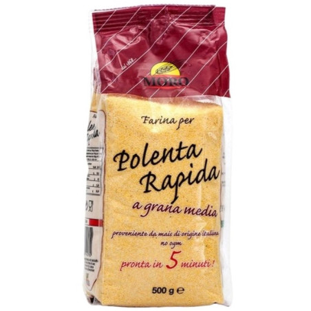 MORO FARINA DI MAIS PER POLENTA RAPIDA A GRANA MEDIA PRONTA IN 5 MINUTI 500 GR.