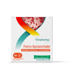 WIREPHARMA FERRO LIPOSOMIALE INTEGRATORE ALIMENTARE PER LA RIDUZIONE DELLA STANCHEZZA E DELL'AFFATICAMENTO 20 STICK 40 GR.