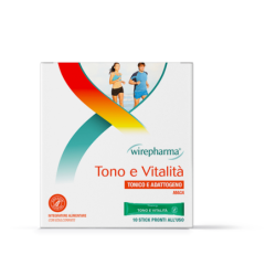 WIREPHARMA TONO E VITALITÀ INTEGRATORE ALIMENTARE TONICO E ADATTOGENO CON MACA 10 STICK 10 GR.