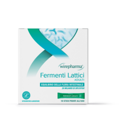 WIREPHARMA FERMENTI LATTICI ADULTI INTEGRATORE ALIMENTARE 20 MILIARDI DI UFC/STICK 10 STICK 20 GR.