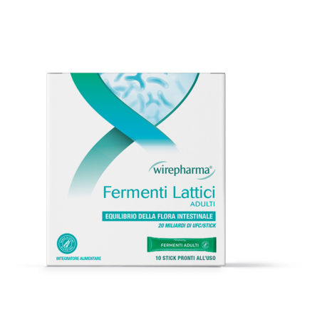 WIREPHARMA FERMENTI LATTICI ADULTI INTEGRATORE ALIMENTARE 20 MILIARDI DI UFC/STICK 10 STICK 20 GR.